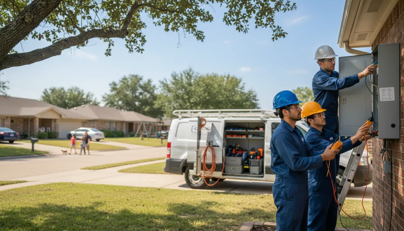 Certified electrician providing emergency electrical services in Allen, TX